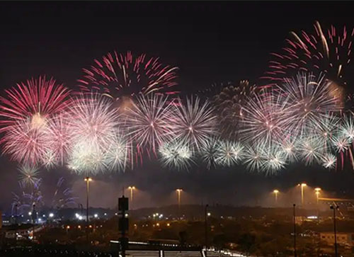 正定县焰火晚会